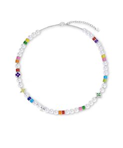 Alternative view of Louis Vuitton Mng Pearls Party Necklace Multicolor With Silver Metal M01500