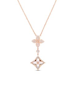 Louis Vuitton Color Blossom Double Star Necklace Q94676