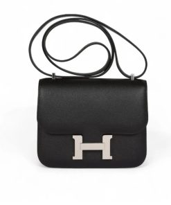 Alternative view of Hermes Constance 18 Epsom Black Silver Hardware 18Cm