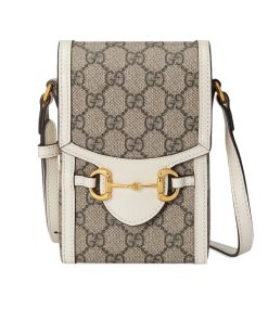 Alternative view of Gucci Horsebit 1955 Mini Bag Beige Ebony White 17Cm 625615 92Tcg 9761