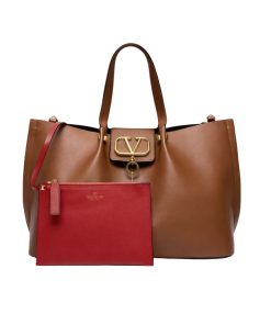 Alternative view of Valentino Garavani Medium Vlogo Escape Shopper Tote Brown 41Cm