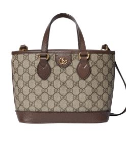 Gucci Ophidia Mini Tote Bag Beige And Ebony 22Cm 811716 K9Gsg 8358
