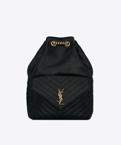 Alternative view of Saint Laurent Joe Backpack In Black Gold 29Cm 6726091El071000
