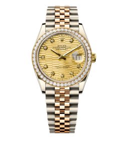 Rolex Datejust 36 Oyster Perpetual Oystersteel Yellow Gold And Diamond Dial 36mm 126283