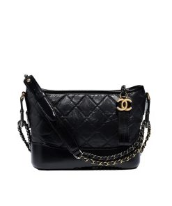 Alternative view of Chanel Gabrielle Small Hobo Bag Smooth Gold Silver Tone Black 20Cm A91810 Y61477 94305