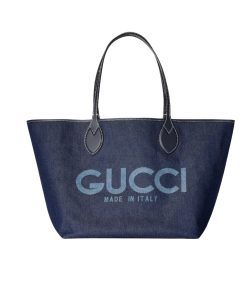 Alternative view of Gucci Totissima Medium Reversible Tote Denim Dark Blue 30Cm 820481 Fad3J 8441