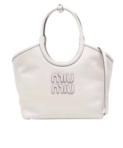 Alternative view of Miumiu Smal Ivy Leather Bag Chalk White 23Cm 5BA284 2DDJ F0K74