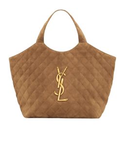 Alternative view of Saint Laurent Large Tote Bag In Suede Brown 36Cm