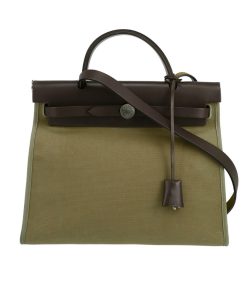 Alternative view of Hermes Herbag Zip 31 Bag Green Khaki 31Cm