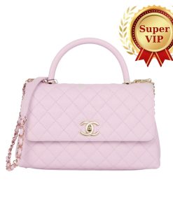 Alternative view of [Super Vip 1:1] Chanel Small Coco Handle Bag Gold Light Pink 23Cm