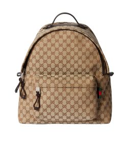 Gucci Gg Canvas Medium Backpack Medium Backpack Beige And Dark Brown 36Cm 824624 Faehz 9795