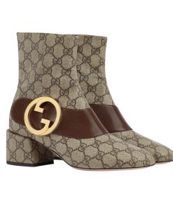 Gucci Blondie Women’S Ankle Boot Brown 701706 9I650 9769