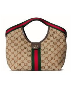 Gucci Giglio Small Tote Bag Gg Canvas Dark Brown 25Cm 860845 Aaf8L 2547