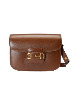 Gucci Horsebit 1955 Medium Shoulder Bag Brown Leather 25Cm 602204 1DB0G 2361
