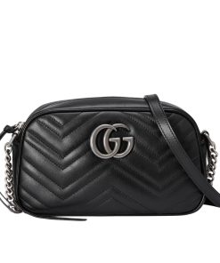 Alternative view of Gucci Gg Marmont Small Shoulder Bag Black 24Cm 447632 Um8Bn 1000