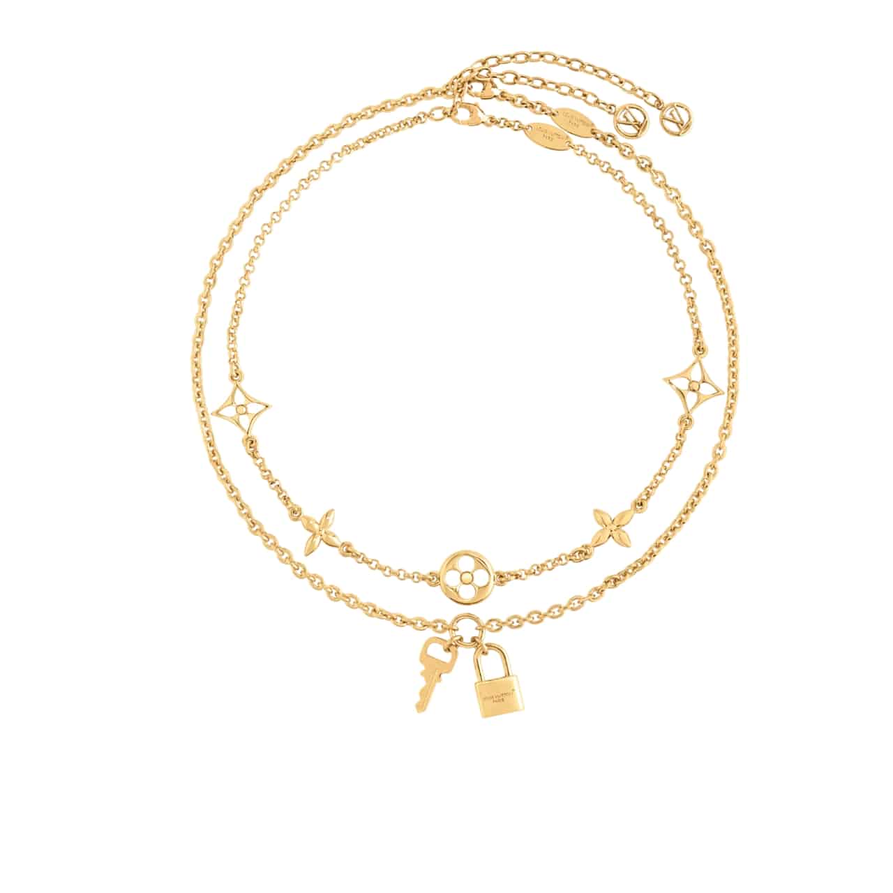 Louis Vuitton Lv Iconic Charm Necklace Gold M02494