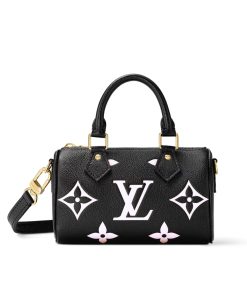 Louis Vuitton Nano Speedy Monogram Canvas Black 17Cm M81456