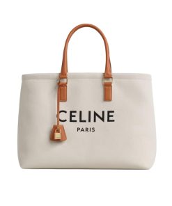 Celine Horizontal Cabas Tote Canvas Beige 33Cm
