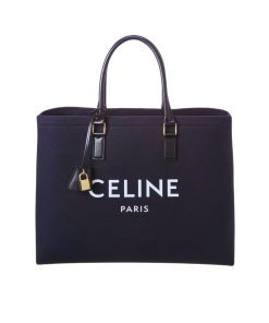 Alternative view of Celine Horizontal Cabas Tote Canvas Black 33Cm