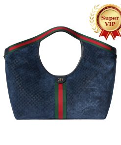 [Super Vip 1:1] Gucci Giglio Large Tote Bag Dark Blue 60Cm 853971 Caabv 4541