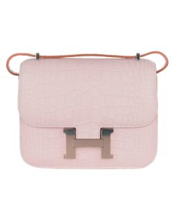 Alternative view of Hermes Constance Alligator Matt Dreamy Pink Silver Hardware 18Cm