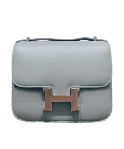Alternative view of Hermes Constance Smooth Leather Bag Grey 18Cm