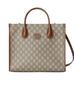 Gucci GG Small Tote Bag Beige Ebony 31Cm ‎‎659983 92TCG 8563