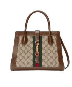 Gucci Medium Tote Bag With Piston Closure Beige 30Cm 649016 Huhhg 8565