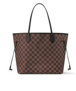 Louis Vuitton Damier Ebene Neverfull MM Brown And Light Pink 32Cm N41603