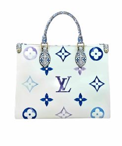 Louis Vuitton By The Pool On The Go PM Tote Bag Blue 34Cm