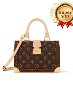 Alternative view of [Super Vip 1:1] Louis Vuitton Speedy Trunk Box Bag 20 Monogram Brown 21Cm M11154