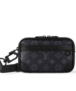 Louis Vuitton Alpha Wearable Wallet Monogram Eclipse Black 19Cm M82542