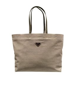Prada Tessuto Synthetic Tote Bag Beige 35Cm