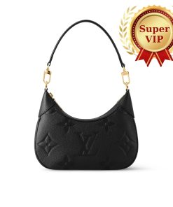 Alternative view of [Super Vip 1:1] Louis Vuitton Bagatelle Monogram Empreinte Leather Black 22Cm M46002