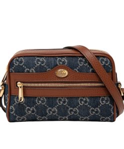 Alternative view of Gucci Ophidia Gg Mini Denim Blue And Brown 17Cm 517350 2Kqgg 8375