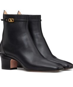 Valentino Garavani Tan Go Ankle Boot In Leather Black 3W2S0Gz2Atz 0No