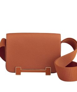 Hermes Geta Bag Gold Hardware Brown 20Cm H083052Ckai