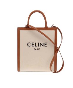 Celine Vertical Cabas Bag Print Natural Tan 32Cm 192082Bnz 02Nt
