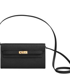 Hermes Kelly Classique To Go Wallet Black 19Cm H080255Ck89