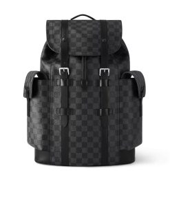 Alternative view of Louis Vuitton Christopher MM Backpack Damier Graphite Canvas Black 44Cm N41379