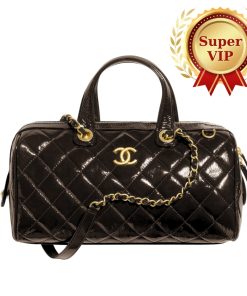 [Super Vip 1:1] Chanel Large Bowling Bag Dark Brown 31Cm As5579 B20674 94305
