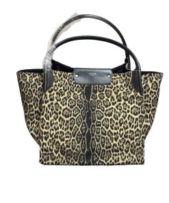 Celine Leopard Print Canvas Tote Bag 32Cm