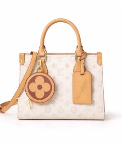 Louis Vuitton Onthego PM Monogram Origine White 25Cm