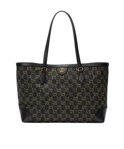 Alternative view of Gucci Ophidia Medium Tote Bag In Gg Denim Black 38Cm 631685 Un3Bg 1274