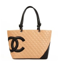 Chanel Cambon Line Medium Tote Bag In Beige 28cm