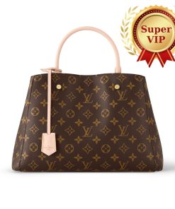 [Super Vip 1:1] Louis Vuitton Montaigne MM Monogram Canvas Brown 33Cm M41056