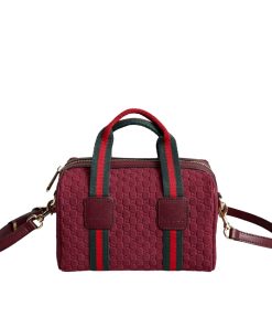 Alternative view of Gucci Mini GG Handbag GG Canvas Dark Red 20Cm