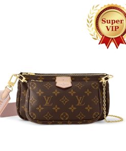 [Super Vip 1:1] Louis Vuitton Multi Pochette Accessoires Rose Clair 24Cm M44840