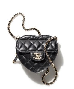 Alternative view of Chanel Heart Clutch With Chain Black 13Cm Ap2784 B08163 94305