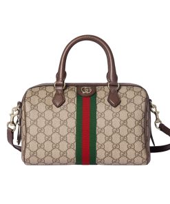 Alternative view of Gucci Ophidia Small Boston Bag GG Monogram Beige And Dark Brown 22Cm 772053 96IWG 8745